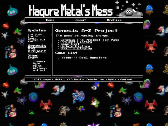 genesis-atoz/game-list screenshot