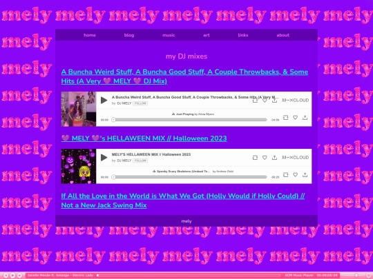 art/music/mixes screenshot