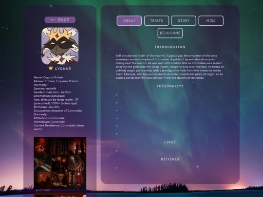 characters/tefcast/cygnus screenshot