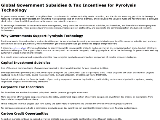global-government-subsidy-tax-incentives-for-pyrolysis-technology screenshot
