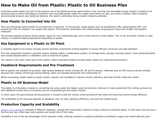 how-to-make-oil-from-plastic-plastic-to-oil-business-plan screenshot
