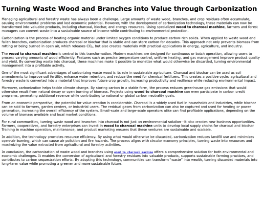 turning-waste-wood-and-branches-into-value-through-carbonization screenshot