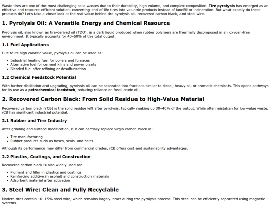 what-are-pyrolysis-oil-carbon-black-and-steel-wire-used-for screenshot