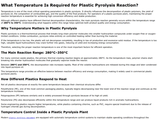 what-temperature-is-required-for-plastic-pyrolysis-reaction screenshot
