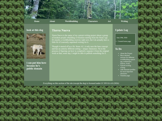 writing/tierranueva/home screenshot