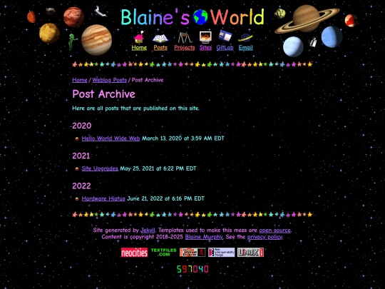 posts/archive screenshot