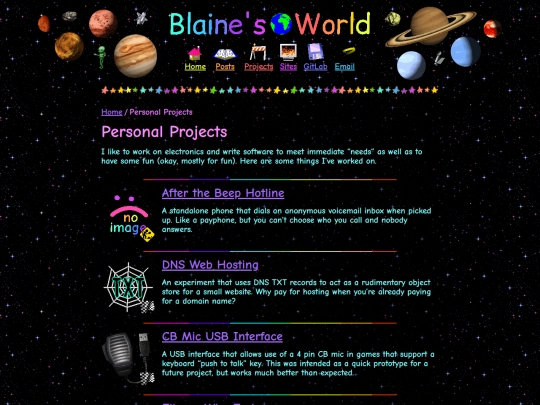 projects screenshot