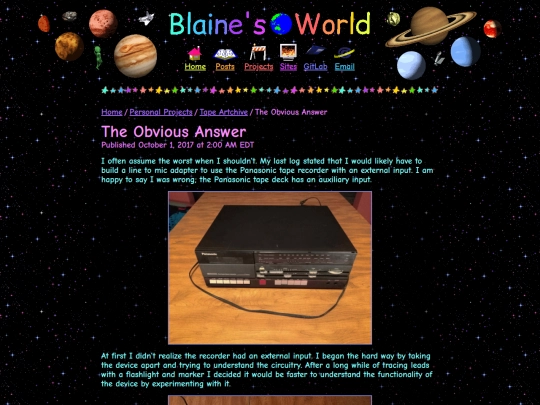 projects/tape-artchive/logs/the-obvious-answer screenshot