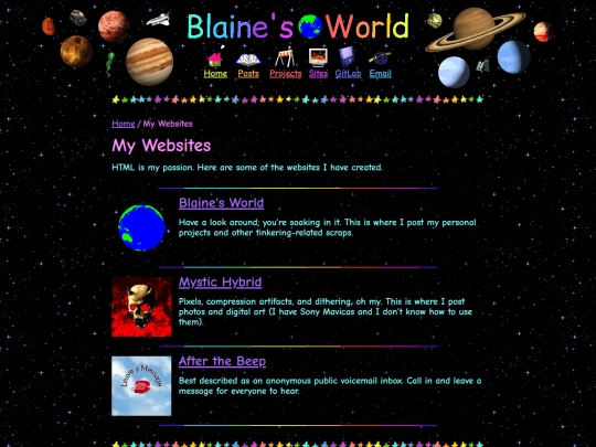 sites screenshot
