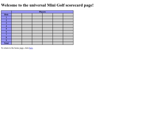 mini-golf screenshot