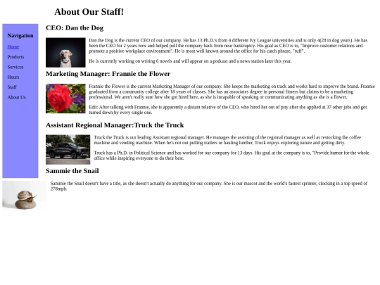 staff-page screenshot