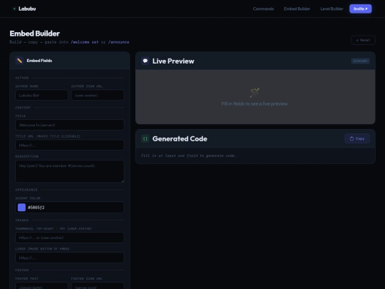embed-builder screenshot
