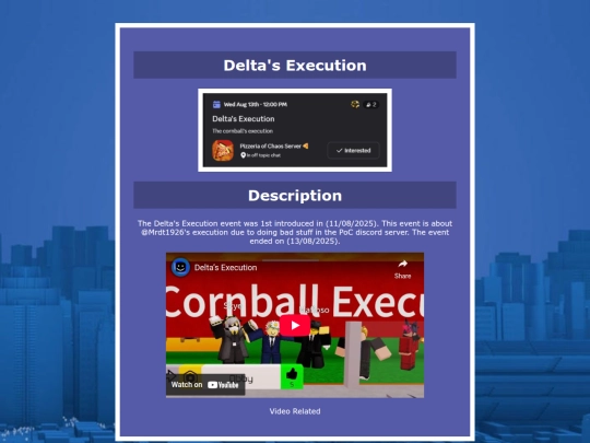 Events/Deltas-execution screenshot