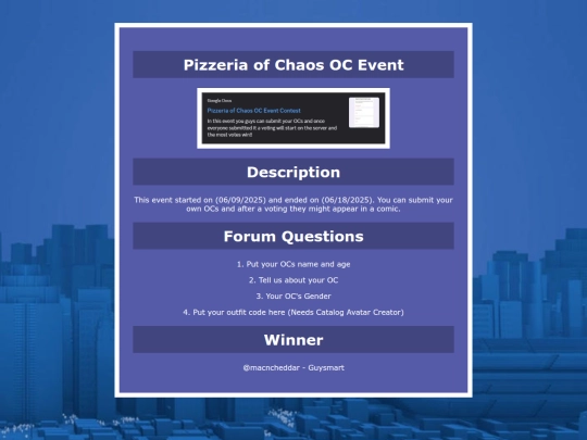 Events/Pizzeria-of-chaos-OC screenshot