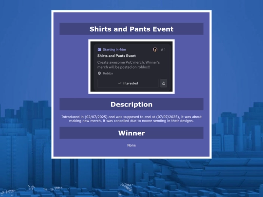 Events/Shirts-and-Pants screenshot
