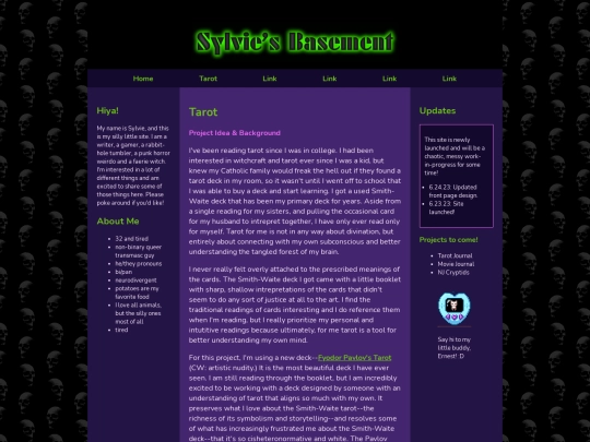 tarot/projectidea screenshot