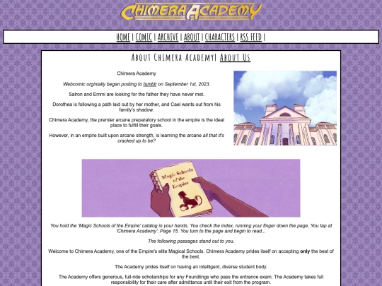 chimera academy/about screenshot