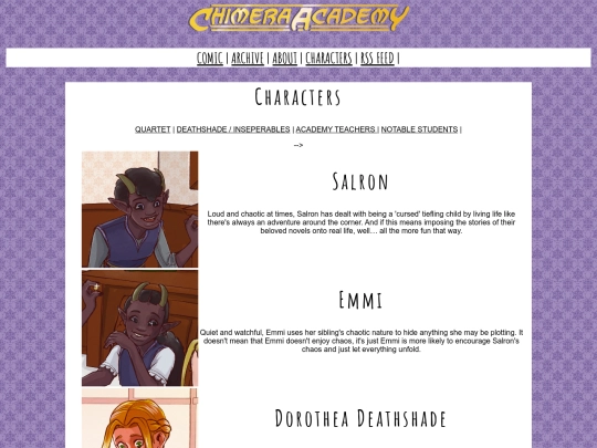 chimera academy/characters screenshot