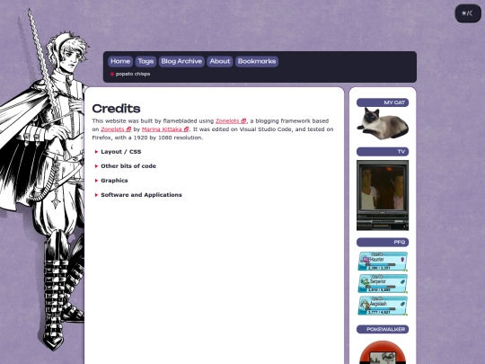 pages/credits screenshot