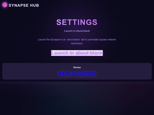 settings screenshot