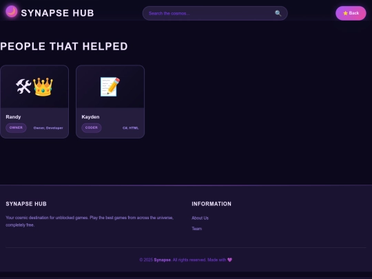 team screenshot