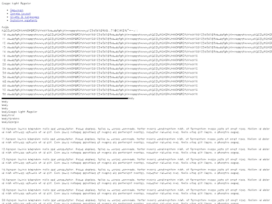 Fonts/gaegu-light-demo screenshot