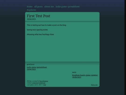 blog/posts/first post screenshot