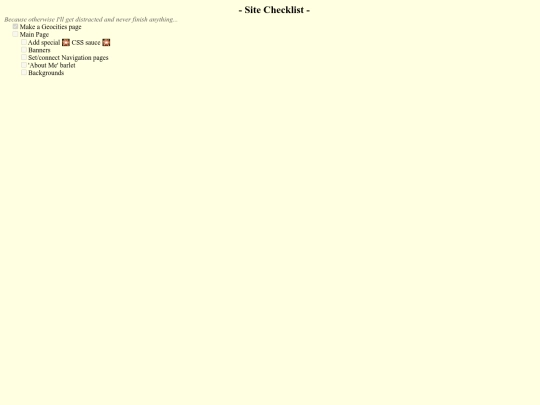 checklist screenshot