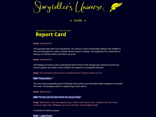 two-percent/report-card screenshot