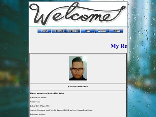 resume screenshot