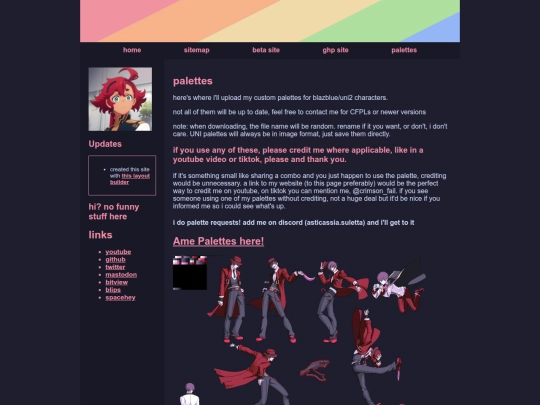 palettes screenshot