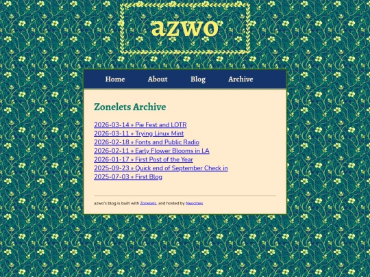 blog/archive screenshot
