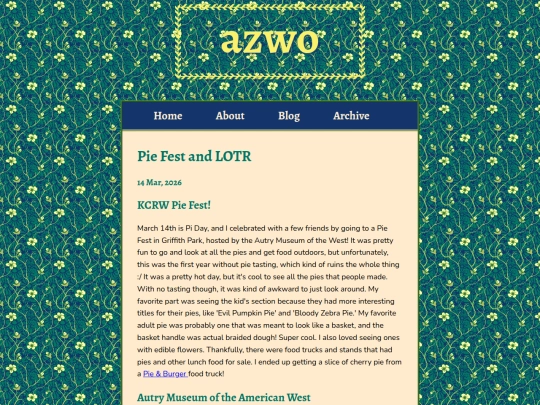 blog/posts/2026-03-14-Pie-Fest-and-LOTR screenshot