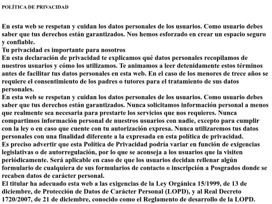 privacypolicy screenshot