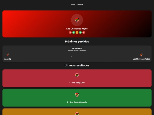 club/rojos screenshot