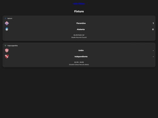 fixture screenshot