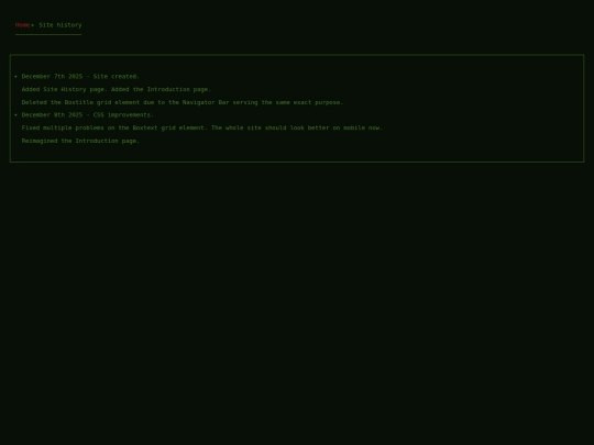 history screenshot
