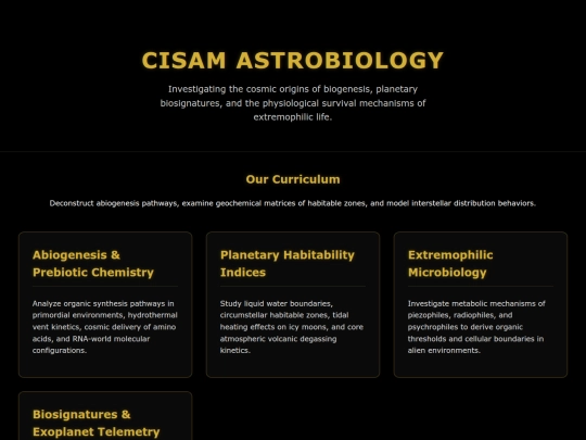 astrobiology screenshot