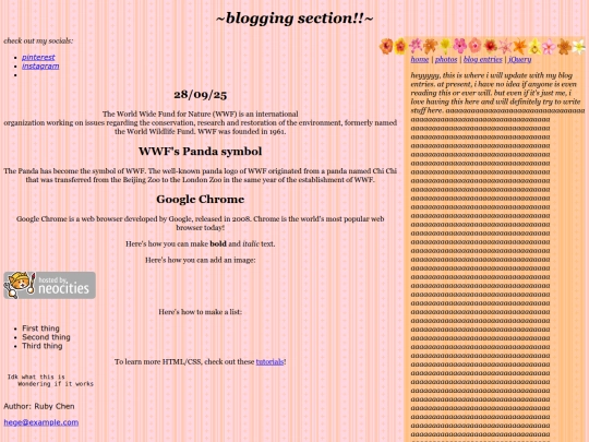 blog screenshot