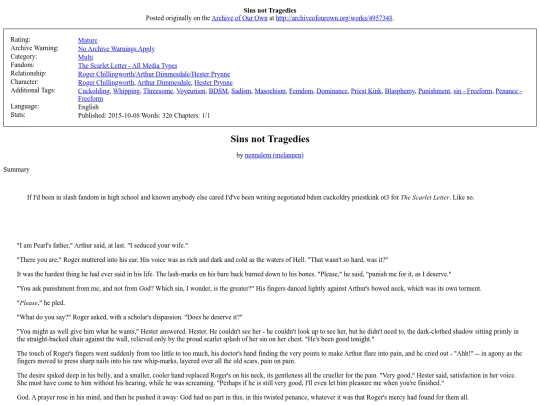 Sins not Tragedies screenshot
