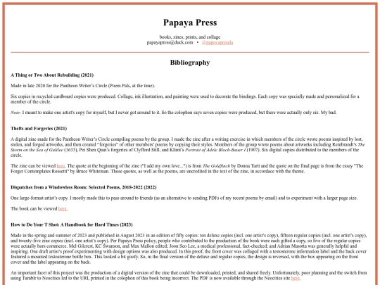 bibliography screenshot