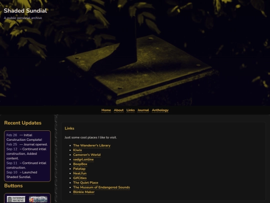 links screenshot