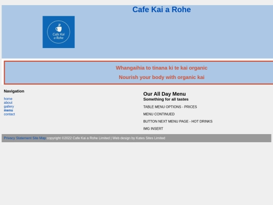 menu screenshot
