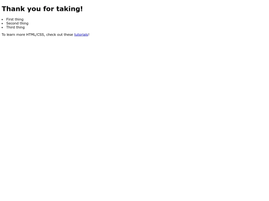 thankyou screenshot