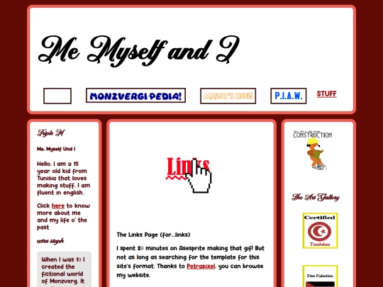 links screenshot