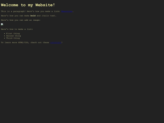 links screenshot
