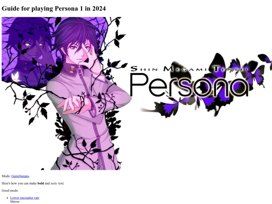 HTML/Persona1 screenshot