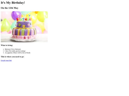 birthday-invite screenshot