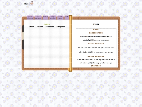 binder/fonts screenshot