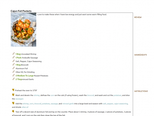 journal/entries/cajun-foil-packets screenshot